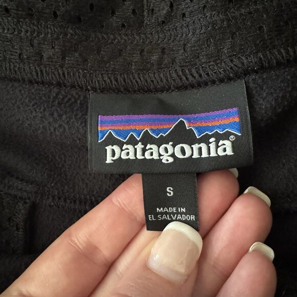 Patagonia Snap T Pants Women’s Small Black Pocket Fleece Sweat Thermal Joggers - Picture 3 of 8